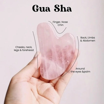 BrightaSkin™ Rose Quartz Glow Roller & Claw Gua Sha Set